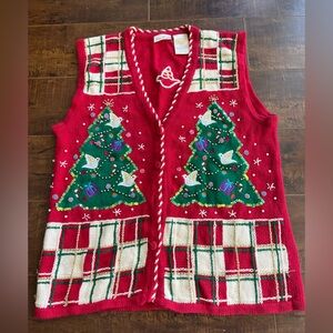 Bobbie Brooks vintage Christmas sweater vest “ugly”